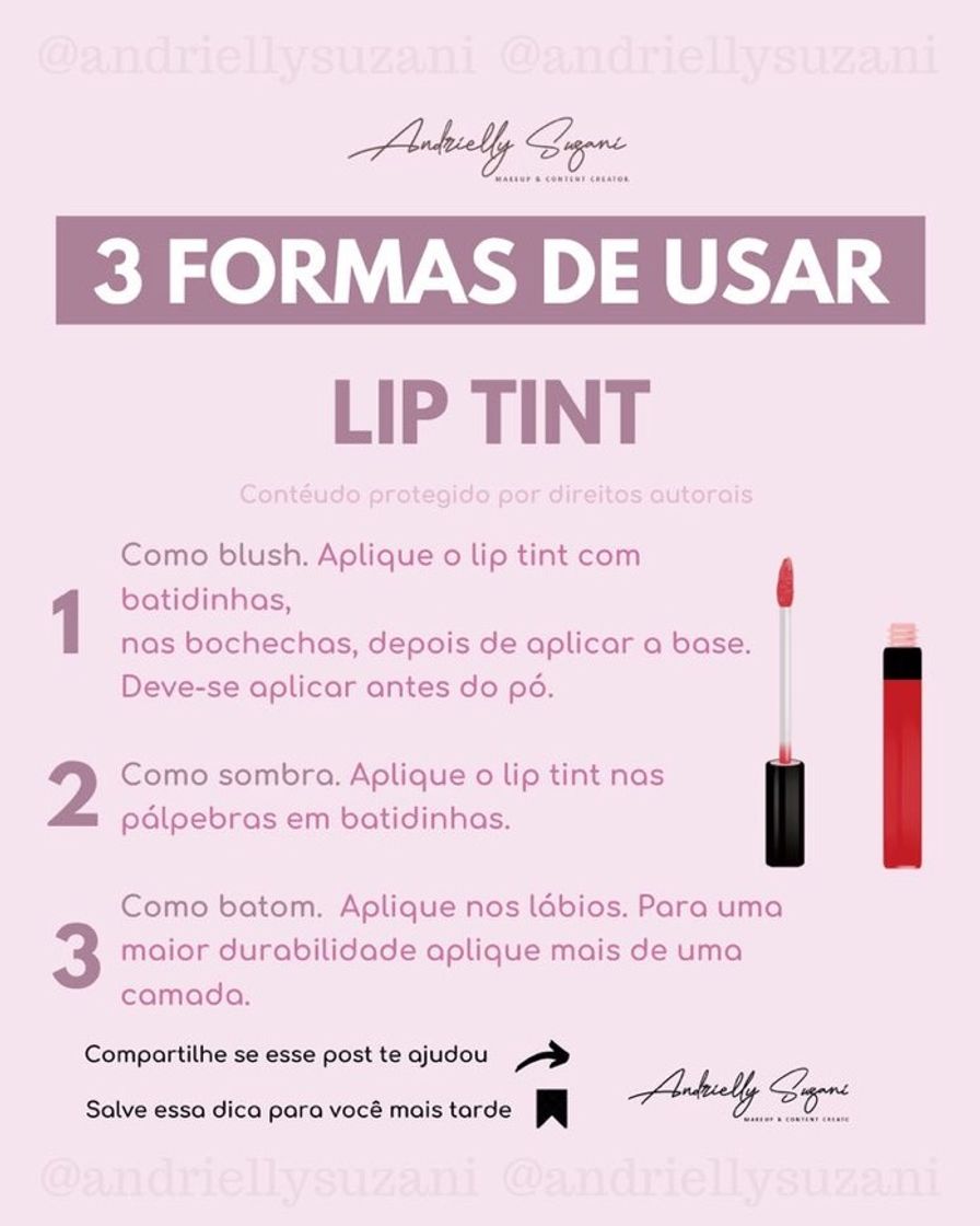 Fashion 3 formas de usar o lip tint 