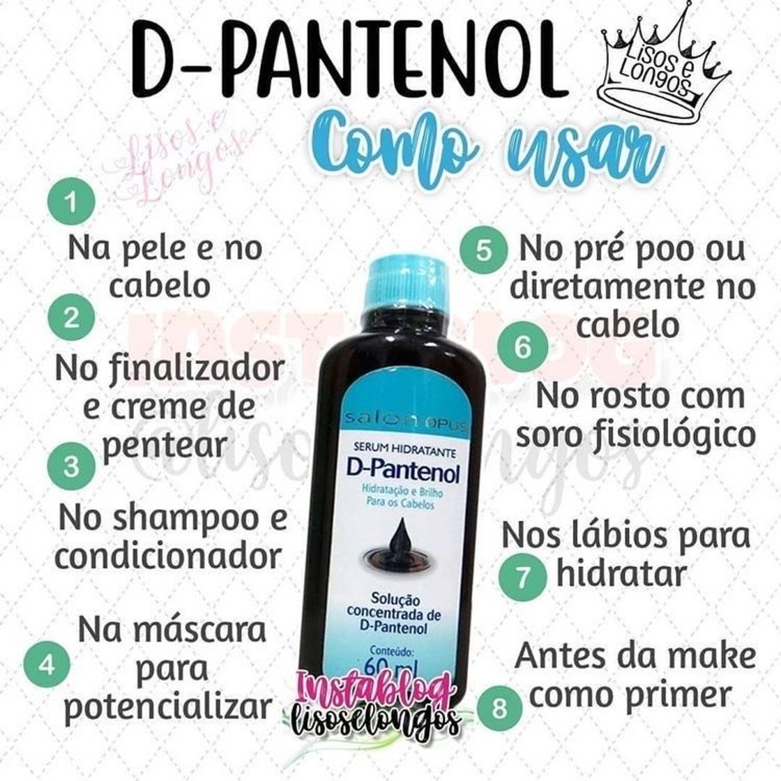 Moda Formas de usar o D-pantenol