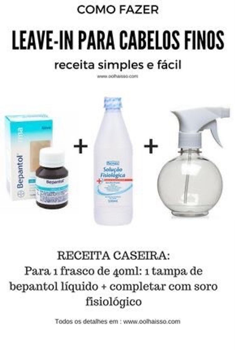 Fashion Leave-in de spray para cabelos finos