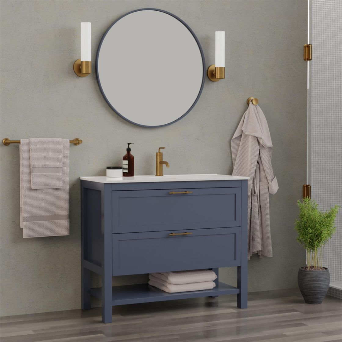 Elemento de la categoría hogar Móvel de casa de banho kende 2 gavetas 100 azul - Leroy Merlin ...