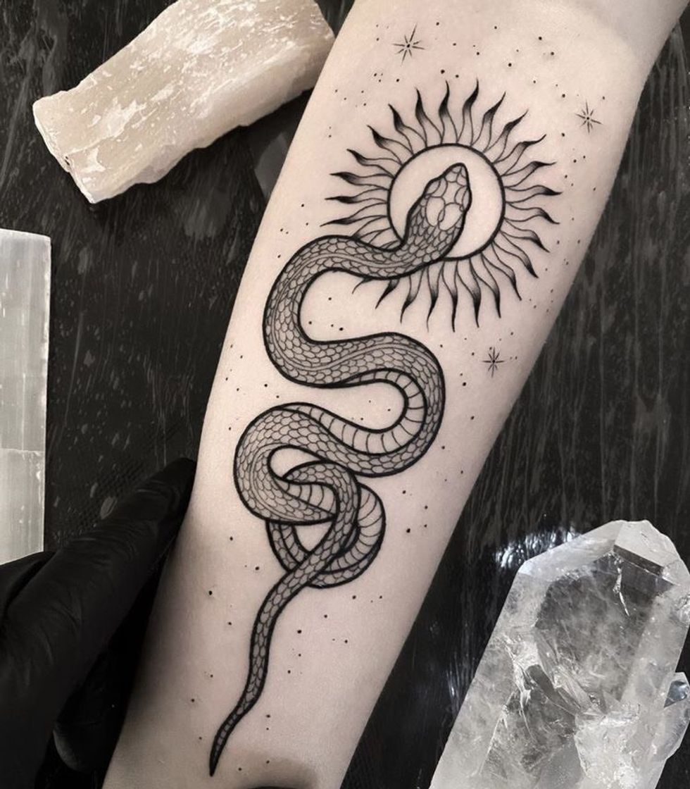 Moda tatuagem cobra