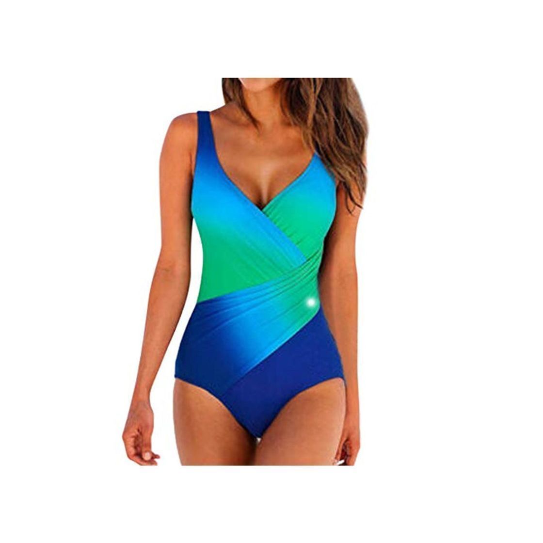 Social Overdose Traje De BañO para Mujer con Relleno Push Up Estampado Moda Una Pieza Ropa De Playa Monokini BañAdor Deportivo Vintage Verano Tallas Grandes 5XL