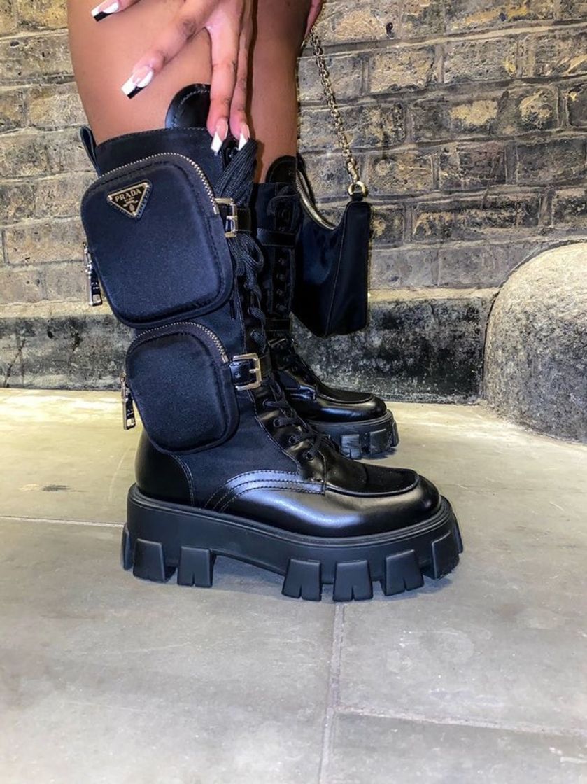 Social Bota de couro Monolith
