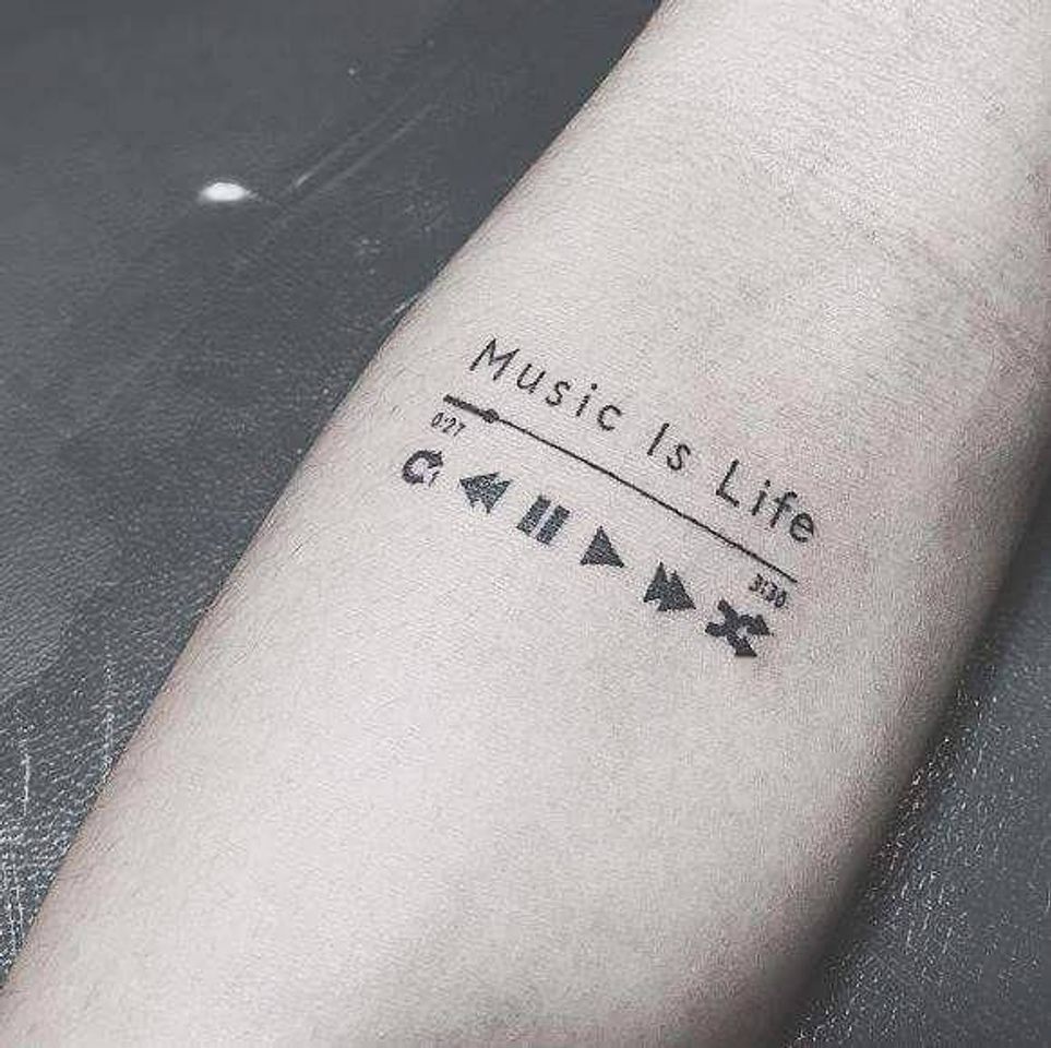 Fashion Tattoo music is life 🎵❣