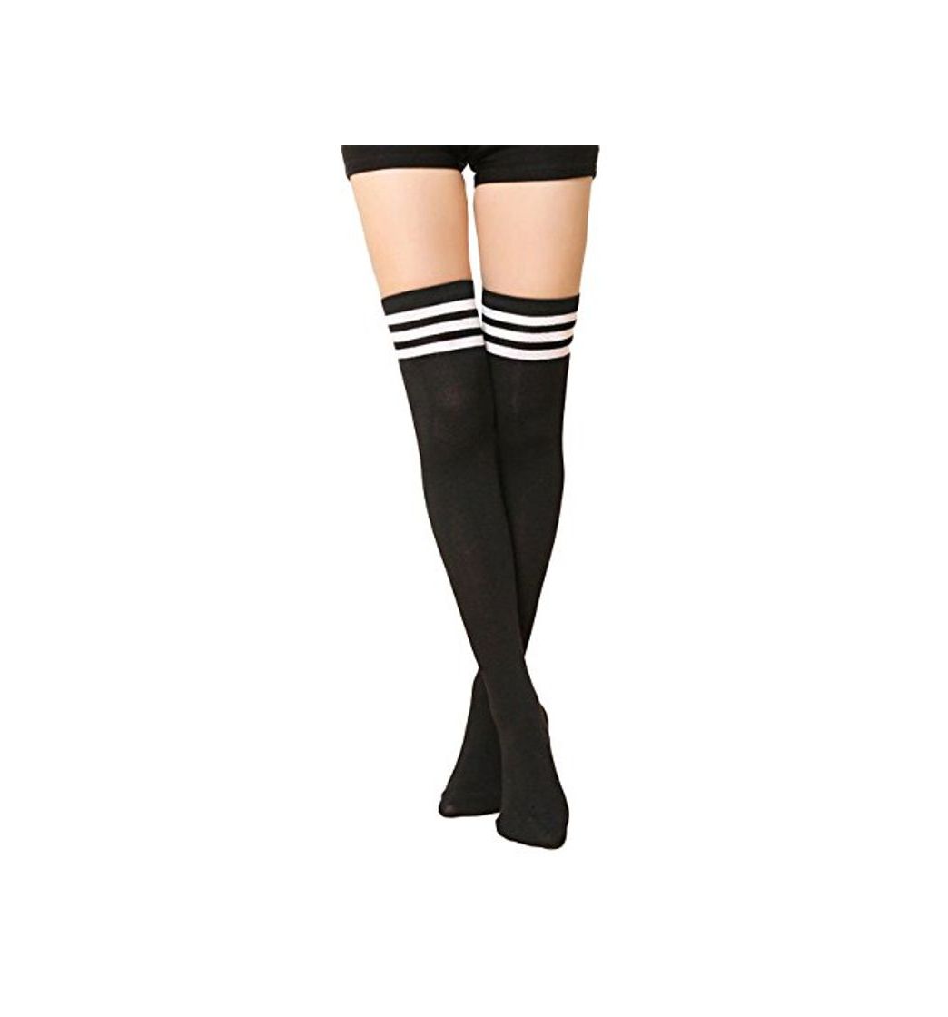 Social CHRISTYLE mujer Raya Escuela de Cosplay casual uniforme sobre la rodilla medias