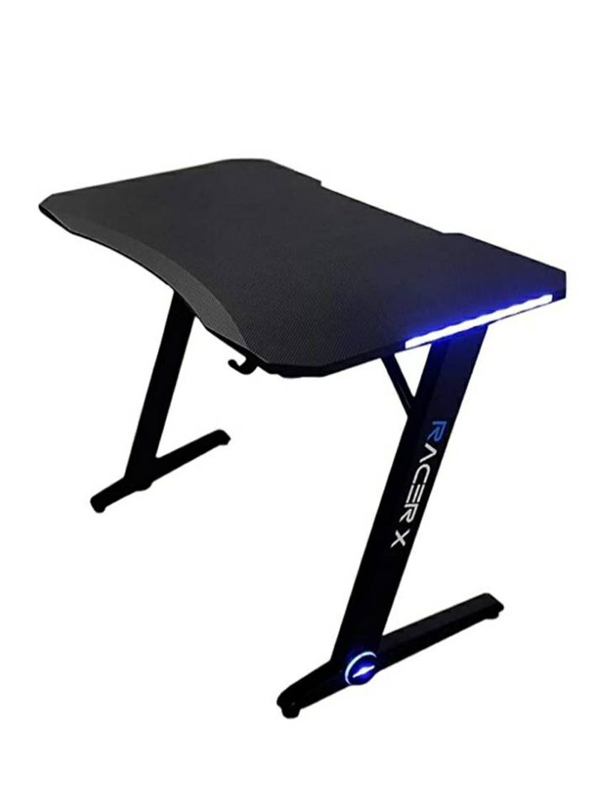 Fashion Mesa Gamer Com Led, Suporte de Headset e Organizador de Cabo