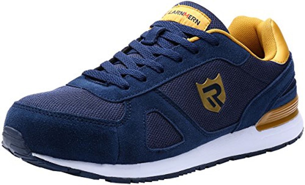Social LARNMERN Zapatos de Seguridad Hombre Mujer con Puntera de Acero Zapatilla, Antideslizante