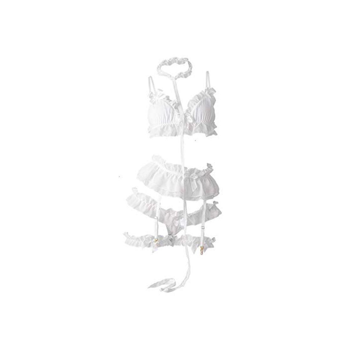 Social Bwer Conjunto de lencería de Cosplay Sexy de Lolita con Volantes