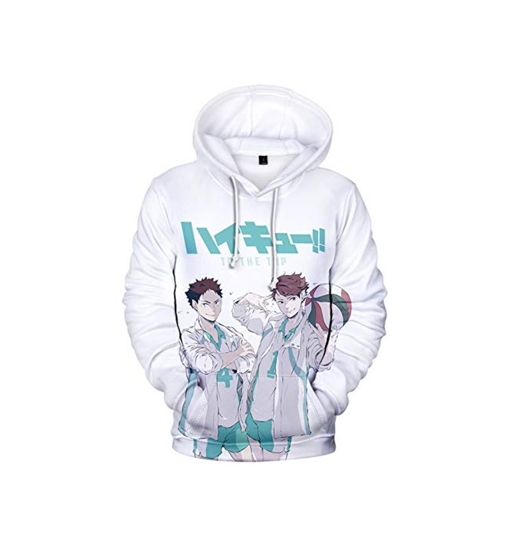 Social HAOSHENG Niños y Hombres 3D Sudadera con Capucha Haikyuu Sudadera de Moda