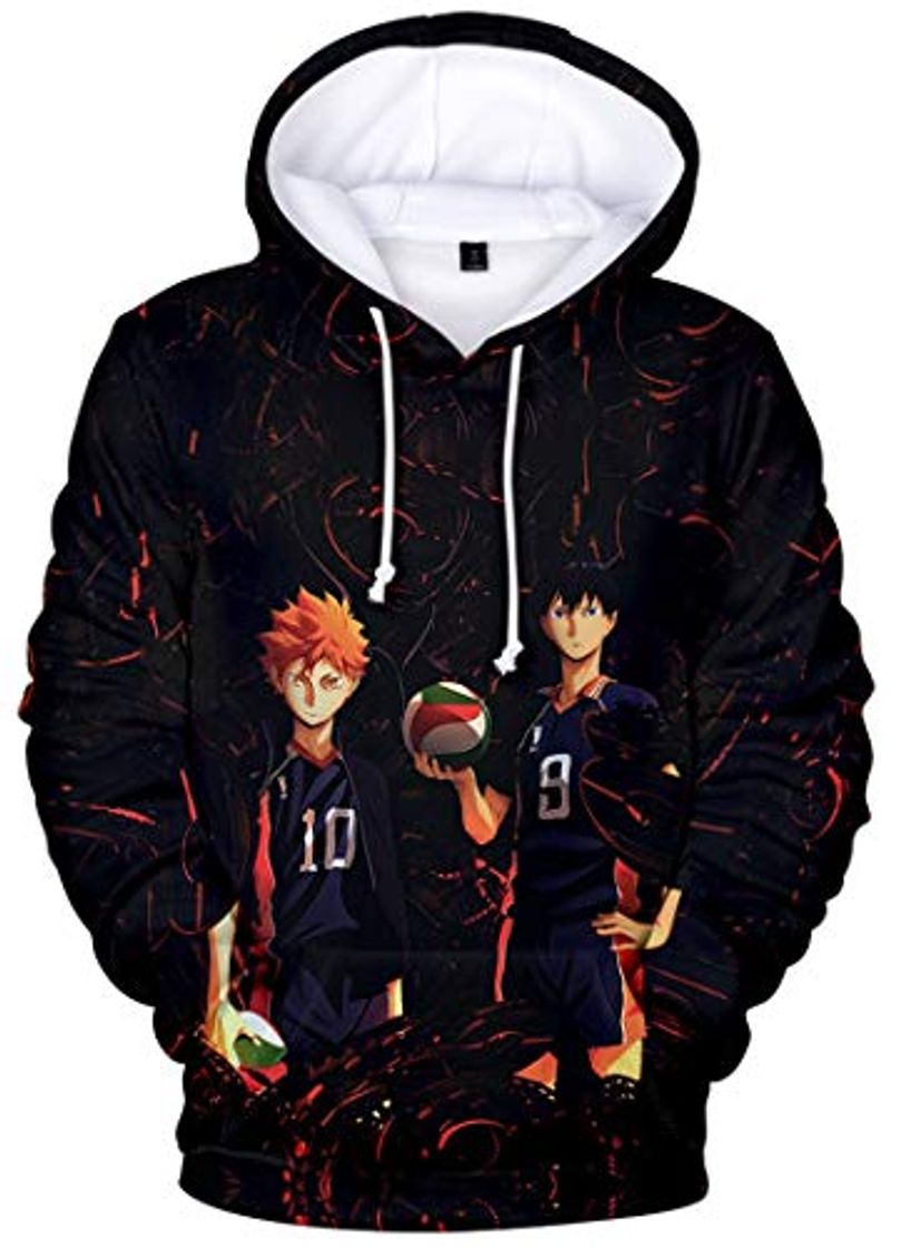 Social Silver Basic Sudadera con Capucha Haikyuu para Mujer Hinata Shoyo Disfraz de