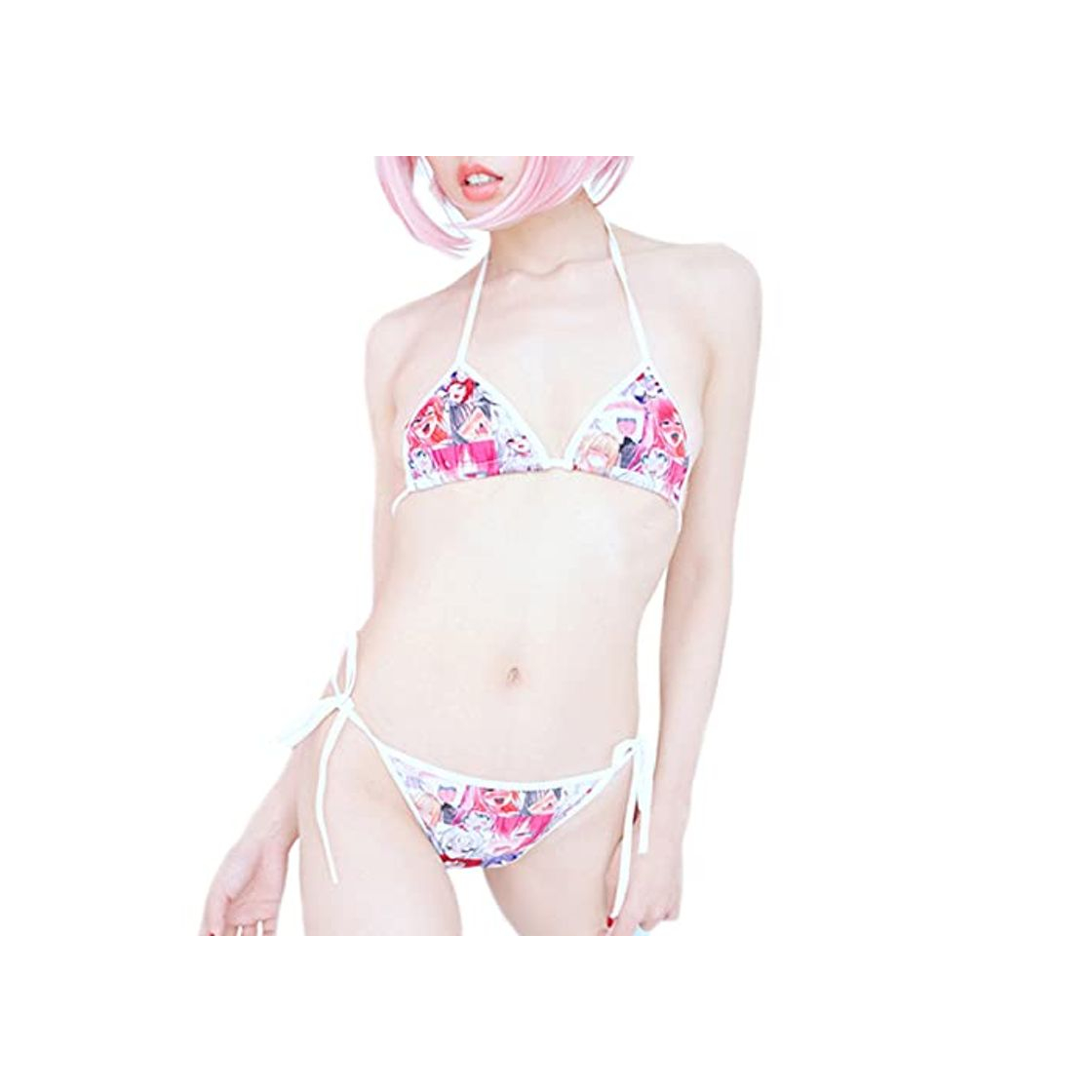 Moda YOMORIO Lindo bikini Lolita japonés anime sujetador y bragas conjunto Cosplay tanga