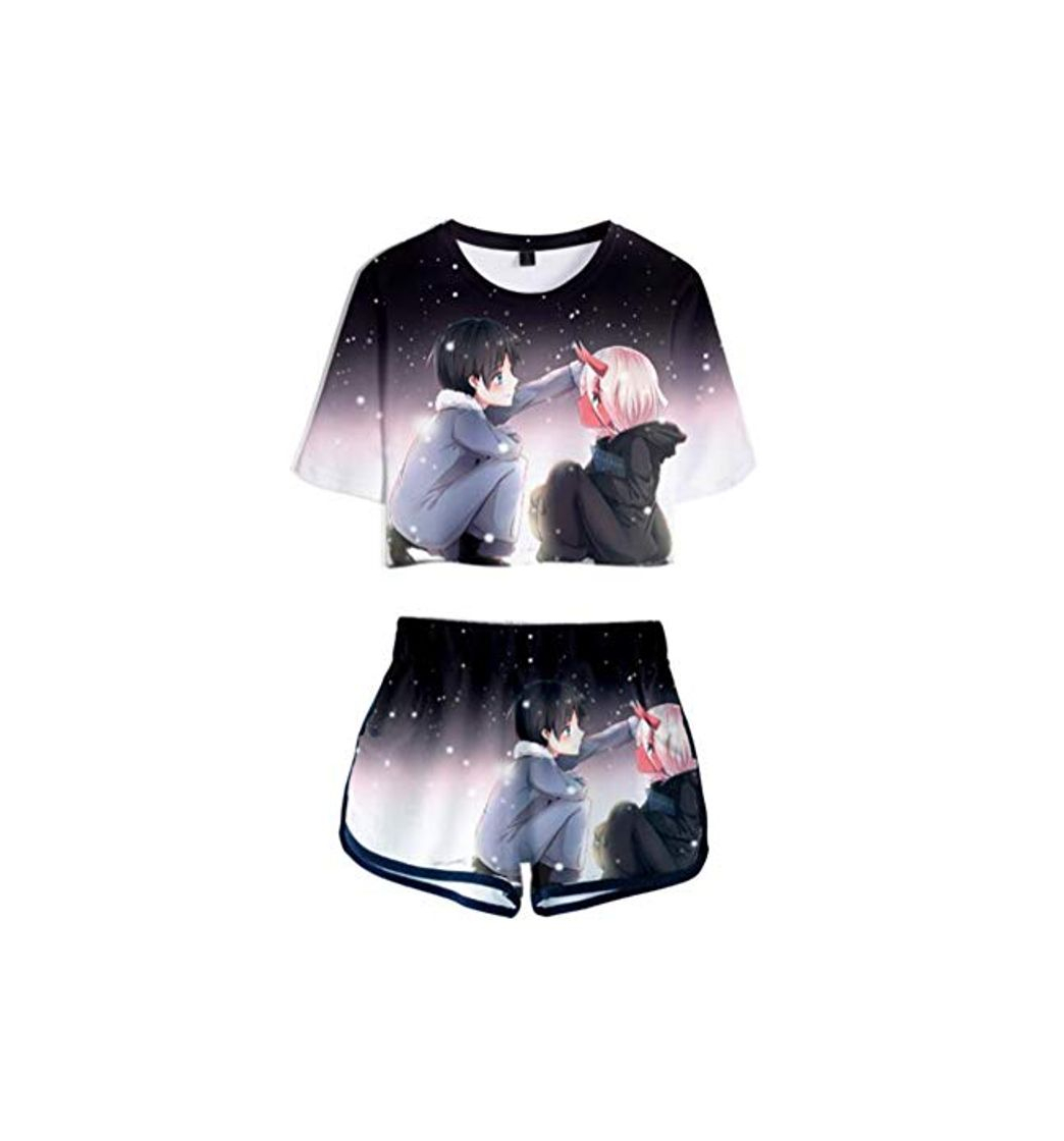 Social WANHONGYUE Anime Darling In The Franxx Impreso en 3D Camiseta y Pantalone