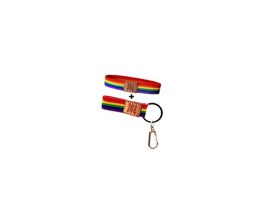 QUICKBOXX Pulsera Orgullo Gay Lesbiana LGTB Pride Elástica con Colores del Arco Iris Cómoda y Estilosa Unisex