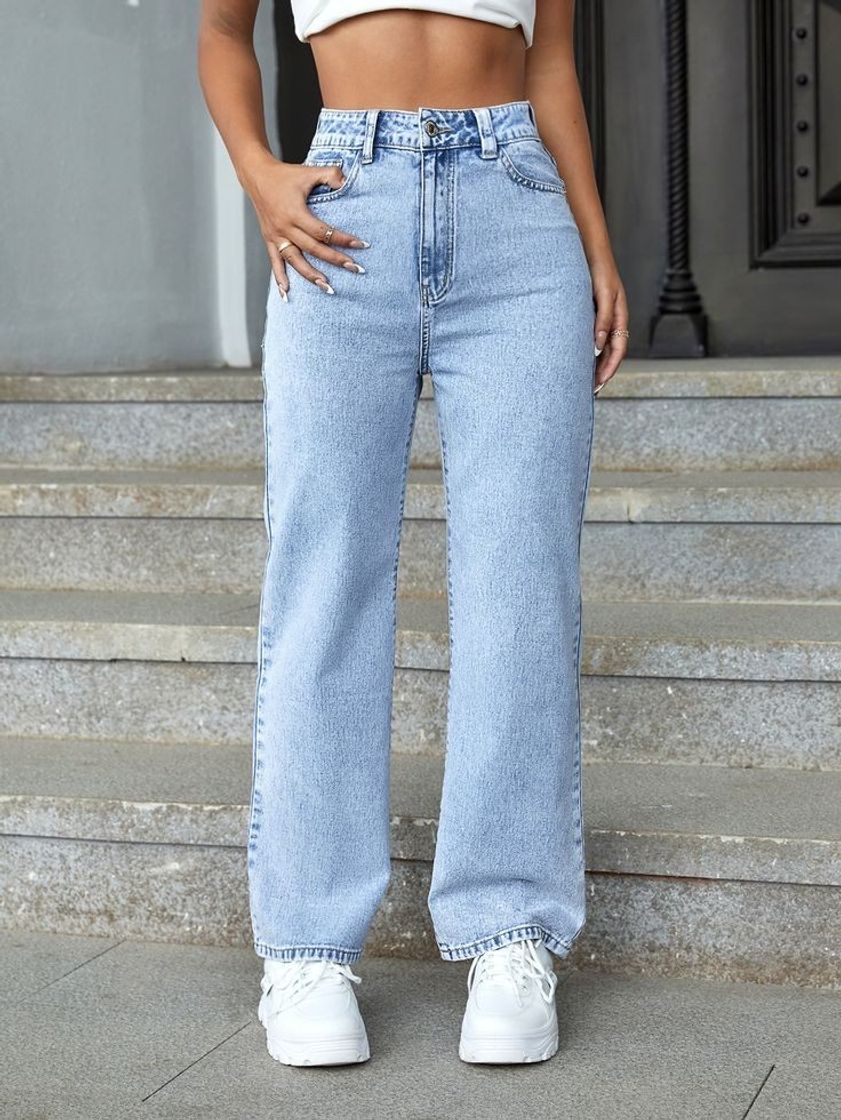 Fashion Calça jeans wide Leg 