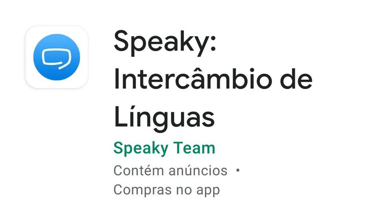 App Speaky: Intercâmbio de línguas 