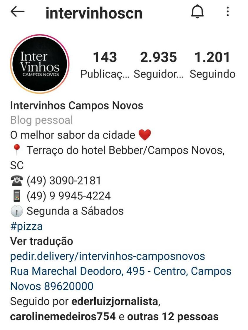 Restaurants Intervinhos