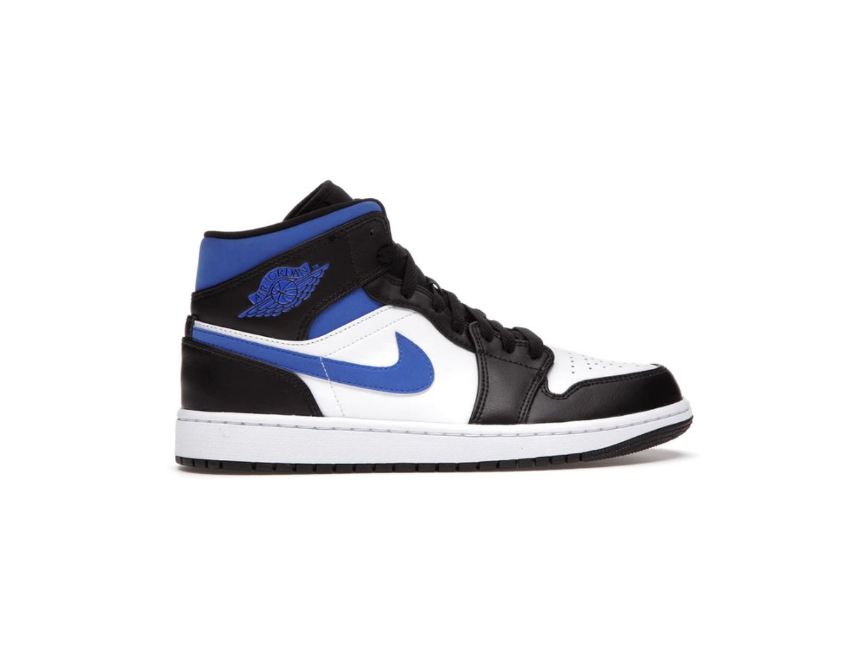 Moda Jordan 1 Mid White Black Racer Blue