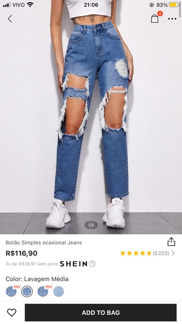 Fashion Calça jeans