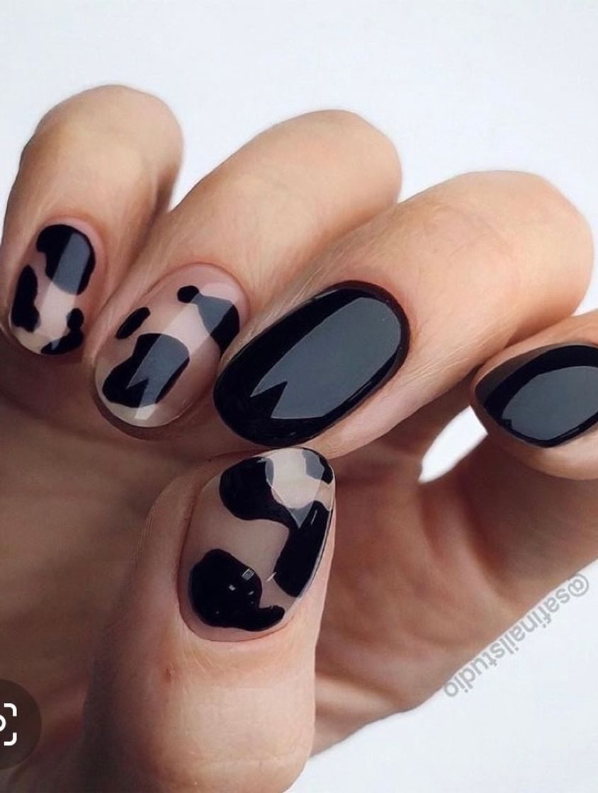 Social Black nails 