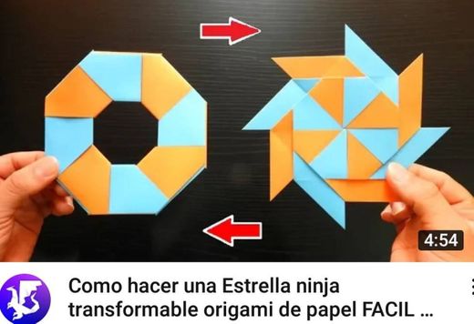 😲💥Estrella ninja transformable origami de papel🔥😲