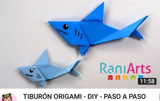 TIBURÓN ORIGAMI - DIY - PASO A PASO - YouTube