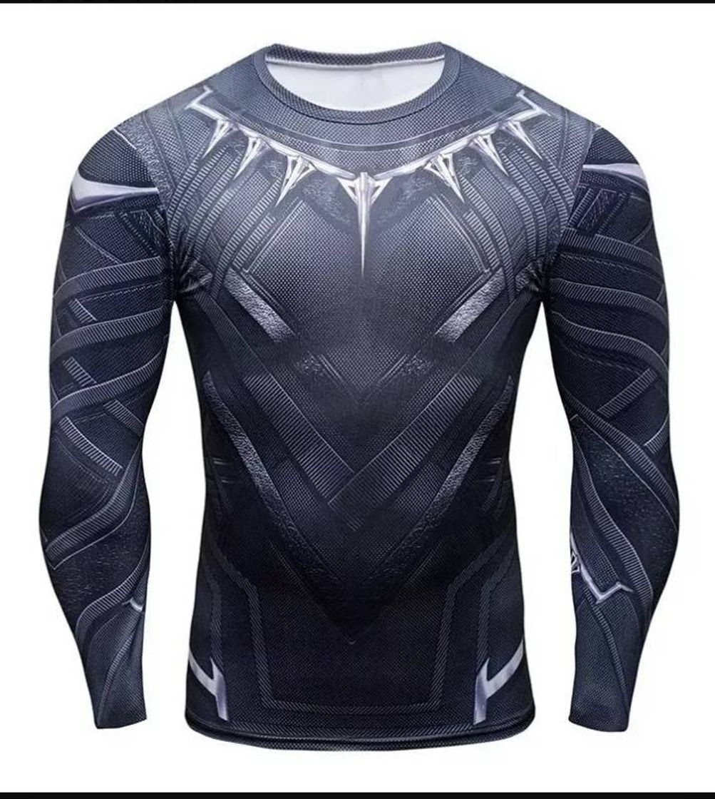 Moda Camisa Compressão Pantera Negra Manga Longa 3d Cosplay Slim ...