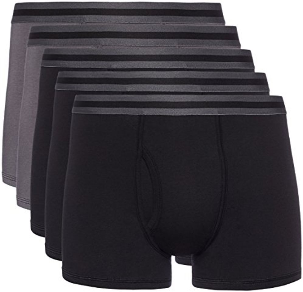 Fashion Marca Amazon - find. Calzoncillo Corto de Algodón Hombre, Pack de 5,