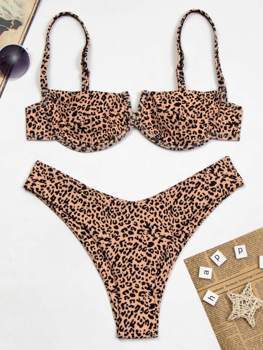 Social Leopardo Sexy Conjunto De Biquíni