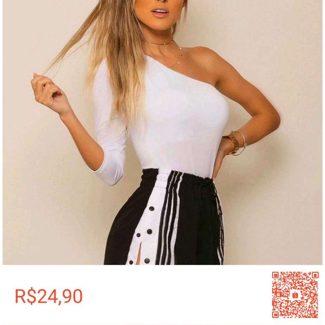 Moda Shorts jogger com botões laterais 