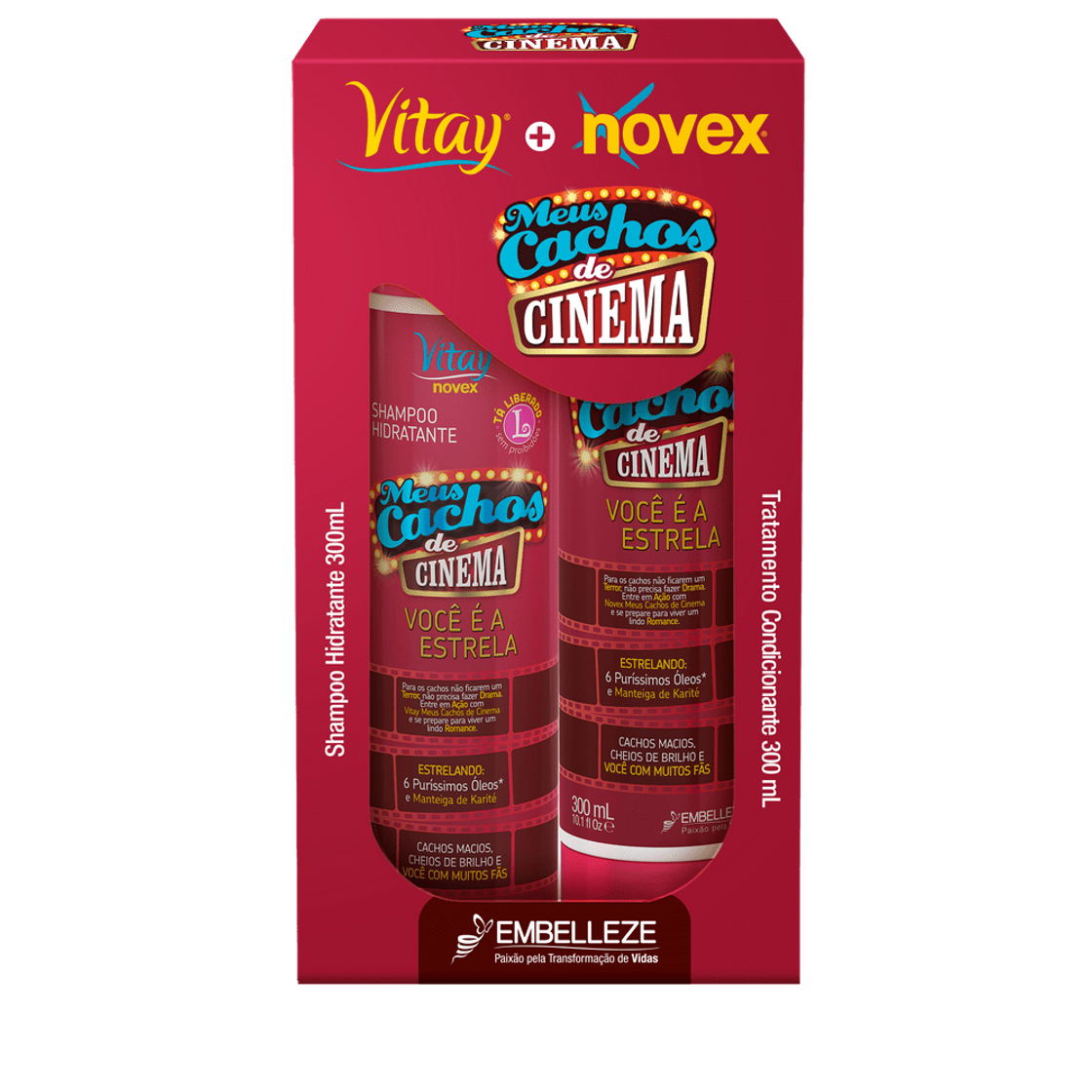 Moda Shampoo e Condicionador  Meus Cachos de Cinema - Novex