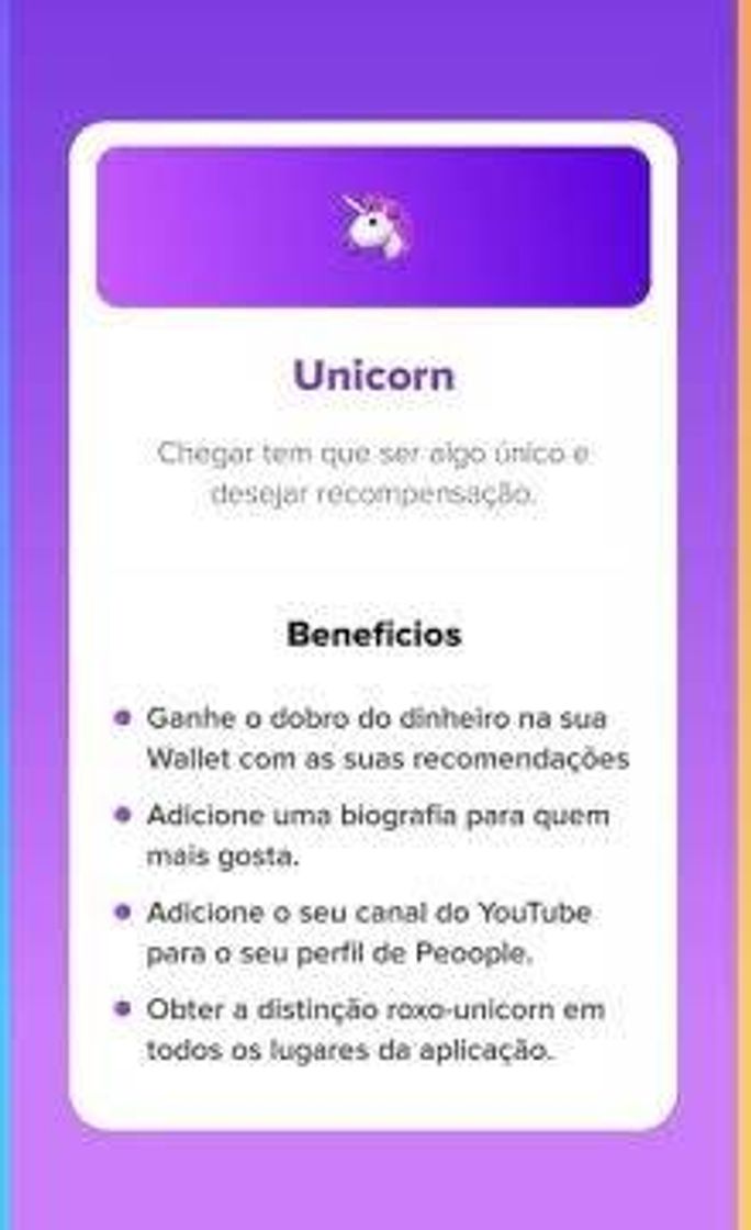 App Rumo ao Nível Unicórnio 🦄