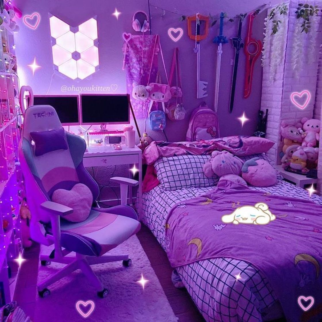 Fashion inspiração quarto fofo e kawaii