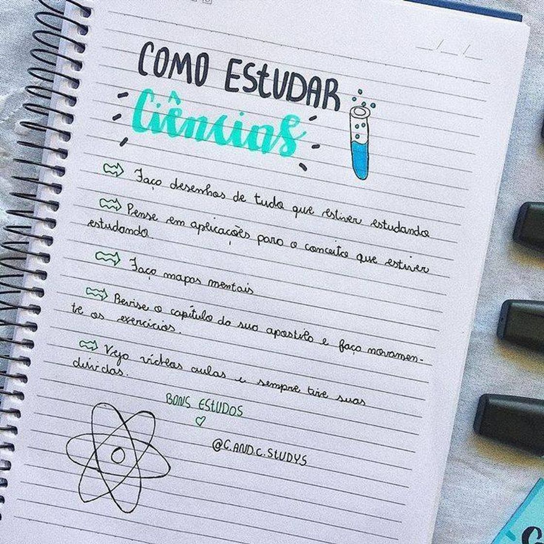 Fashion Dicas de como estudar ciências!