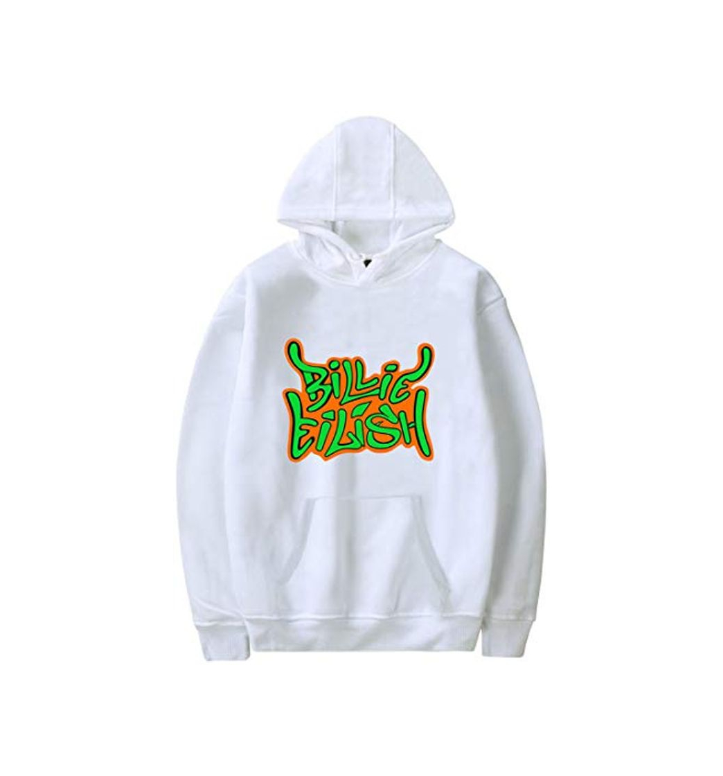 Moda PANOZON Sudadera Billie Eilish Mujer con Capucha Impresa de Logo Hoodie Pull-Over