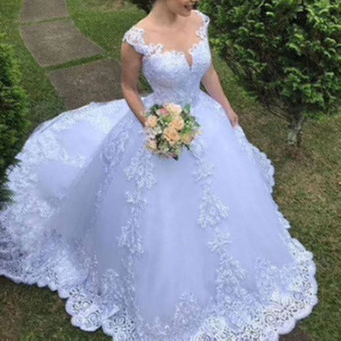 Social Vestido de novia de gasa de encaje de tul de novia vestido de la llegada de cuello alto de bola del vestido de boda de los vestidos de la princesa de la borla de las mangas del traje brillante Mariee
