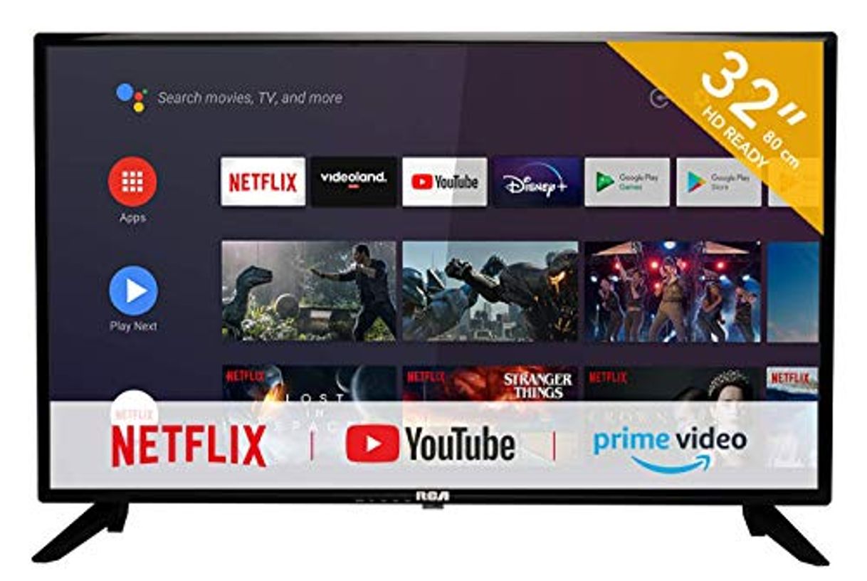 Productos RCA RS32H2 Android TV (32 Pulgadas HD Smart TV con Google Assistant),