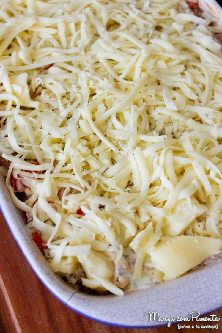 Moda Macarrão  🍜  de forno como carne moida e  queijo 🧀 