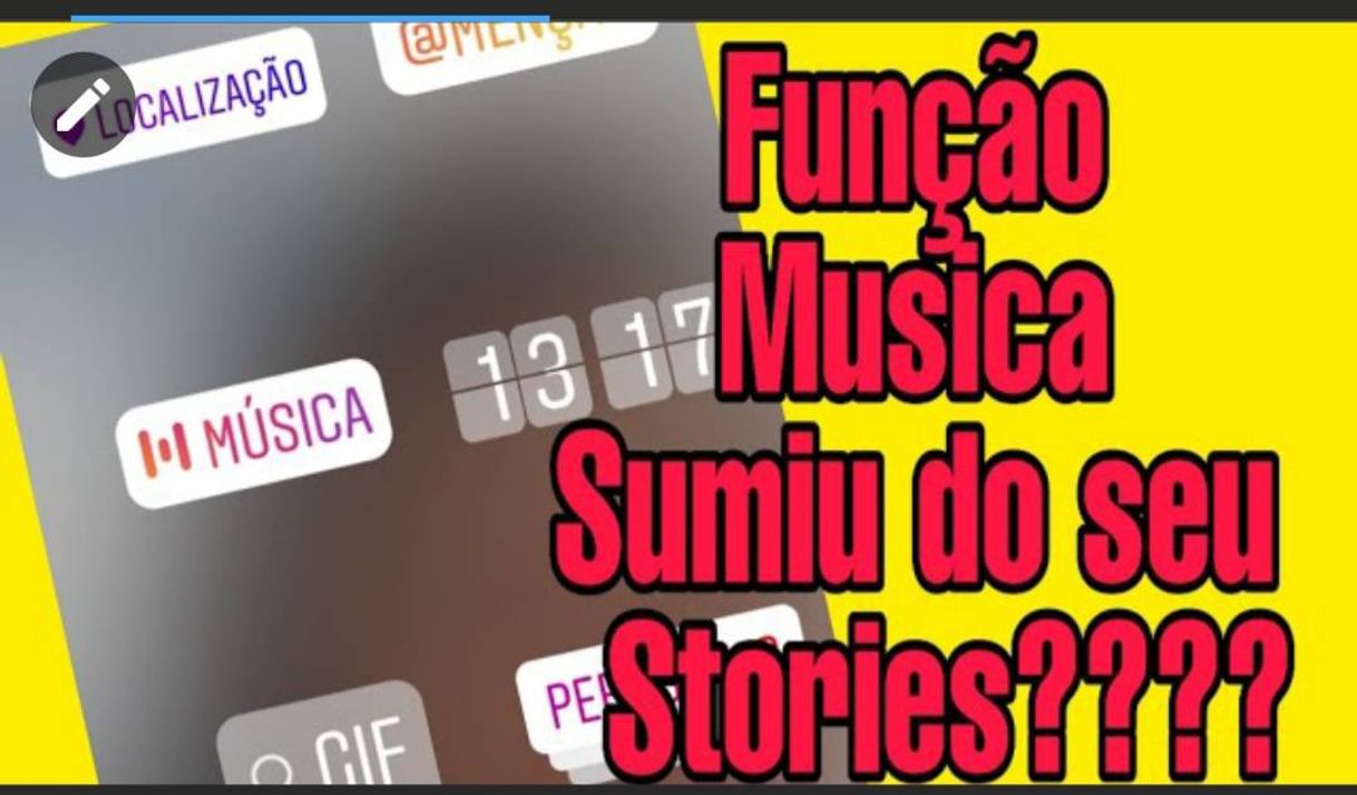 Moda Funções musica sumiu doa stories? Como resolver. 