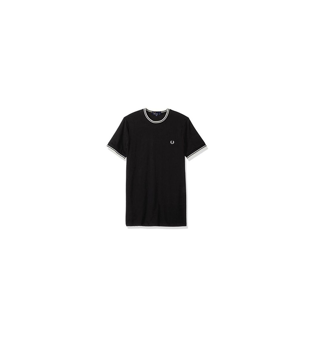 Social Fred Perry Fp Twin Tipped Camiseta, Negro