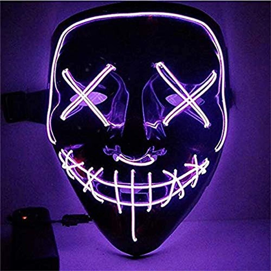 Product Sinwind LED Mascaras Halloween, LED Máscaras Carnaval, Mascaras Luces LED Neon Luminosas,