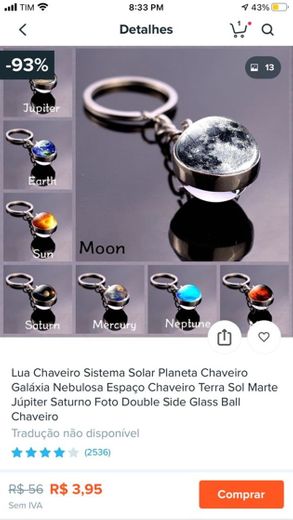 chaveiro planetas