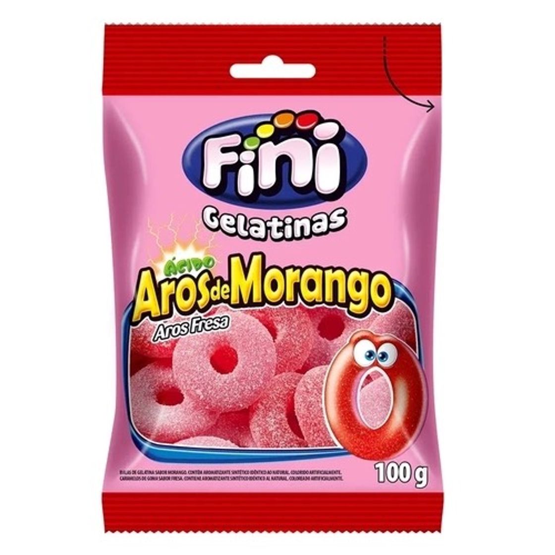 Moda Fini Aros de Morango