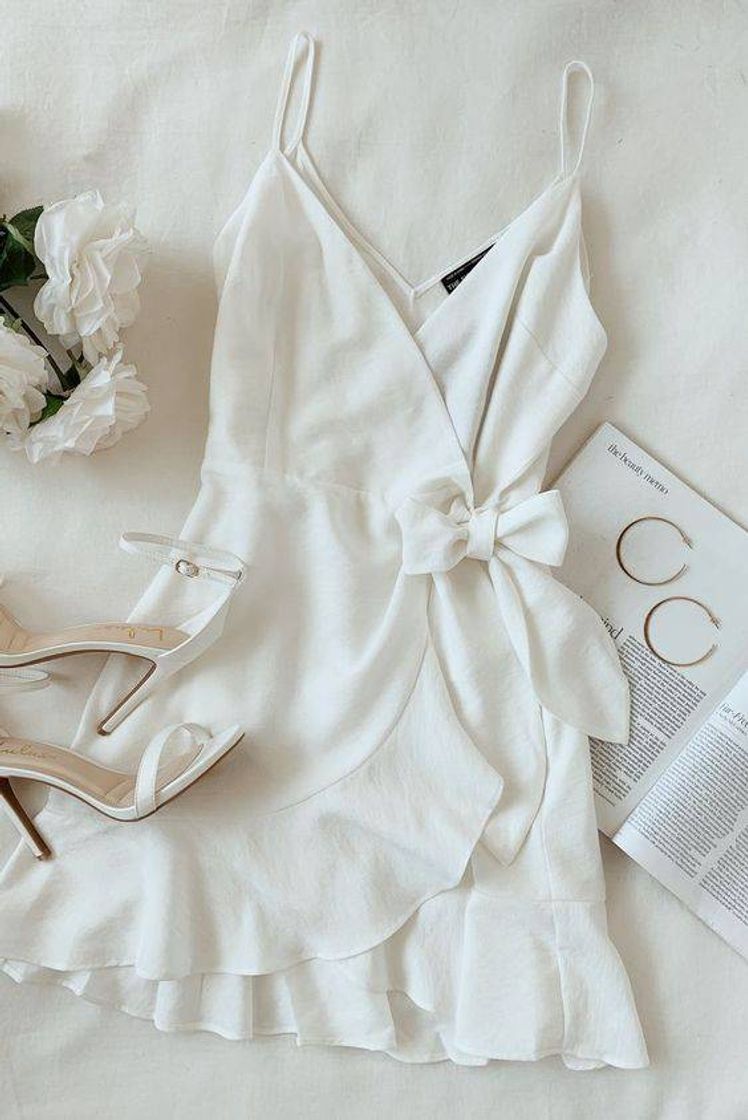 Fashion Vestido branco curto