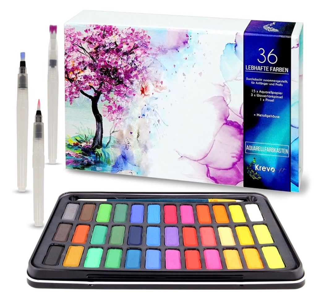 Productos Juego de pintura de acuarela de 36 colores con 10