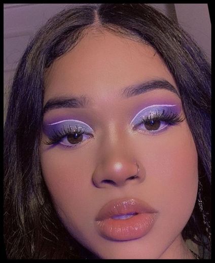 Lilac and purple makeup 