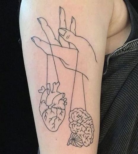 Tattoo brain vs heart 
