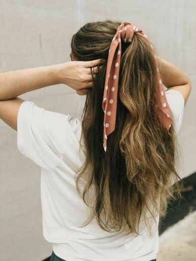 penteado com lenço 🌸