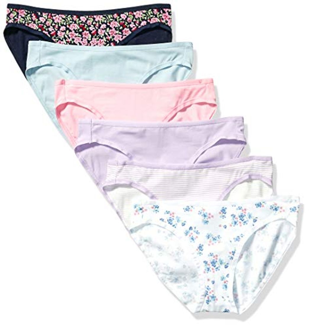 Place Amazon Essentials 6-Pack Cotton Bikini Underwear, Flores Silvestres