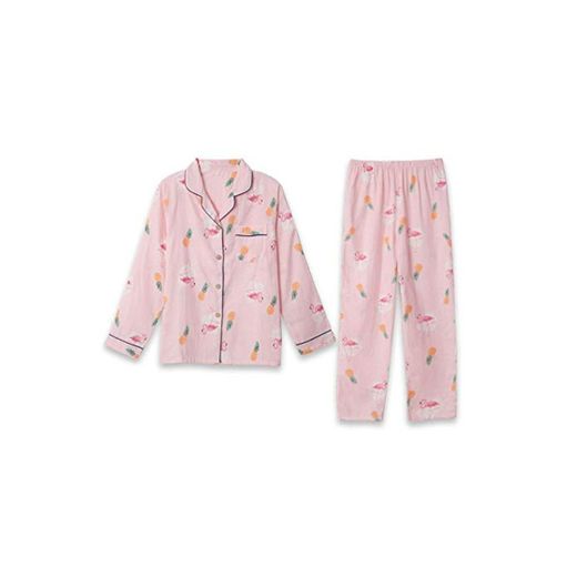 Conjunto de Pijamas Mujer Pantalón de manga larga con animal de hilo