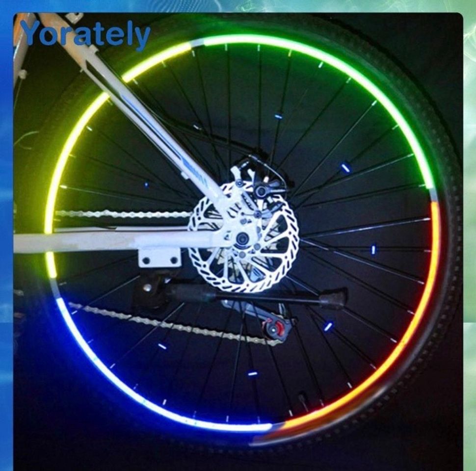 Fashion 26 Polegada Refletor de Bicicleta MTB Fluorescente Adesivo d